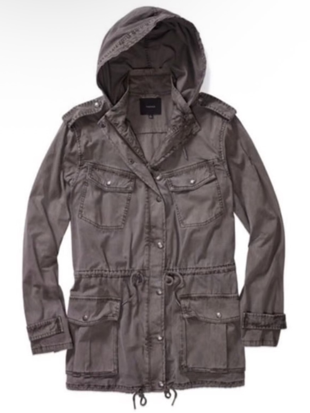 Aritzia Talula Grey Trooper Military Jacket